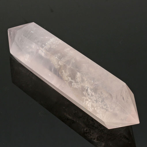 Picture of 100% Natural Pink Rose Crystal Quartz Stone Point Double Terminated Wand Healing Desktop Decorations