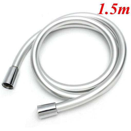 Picture of 1.5m Smooth PVC Bathroom Water Shower Head Hose Pipe Tube Replacement Connector